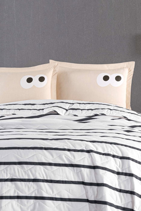 L'essentiel linge de maison Juego de Cubre Cama Doble Funny - Marrón L'essentiel linge de maison Juego de Cubre Cama Doble Funny - Marrón
